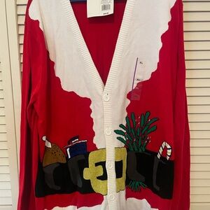 XL Red Christmas Cardigan